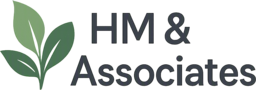 Logo for HM & Associates, formerly HM Enterprises. Family business selling natural remedies and beauty products.